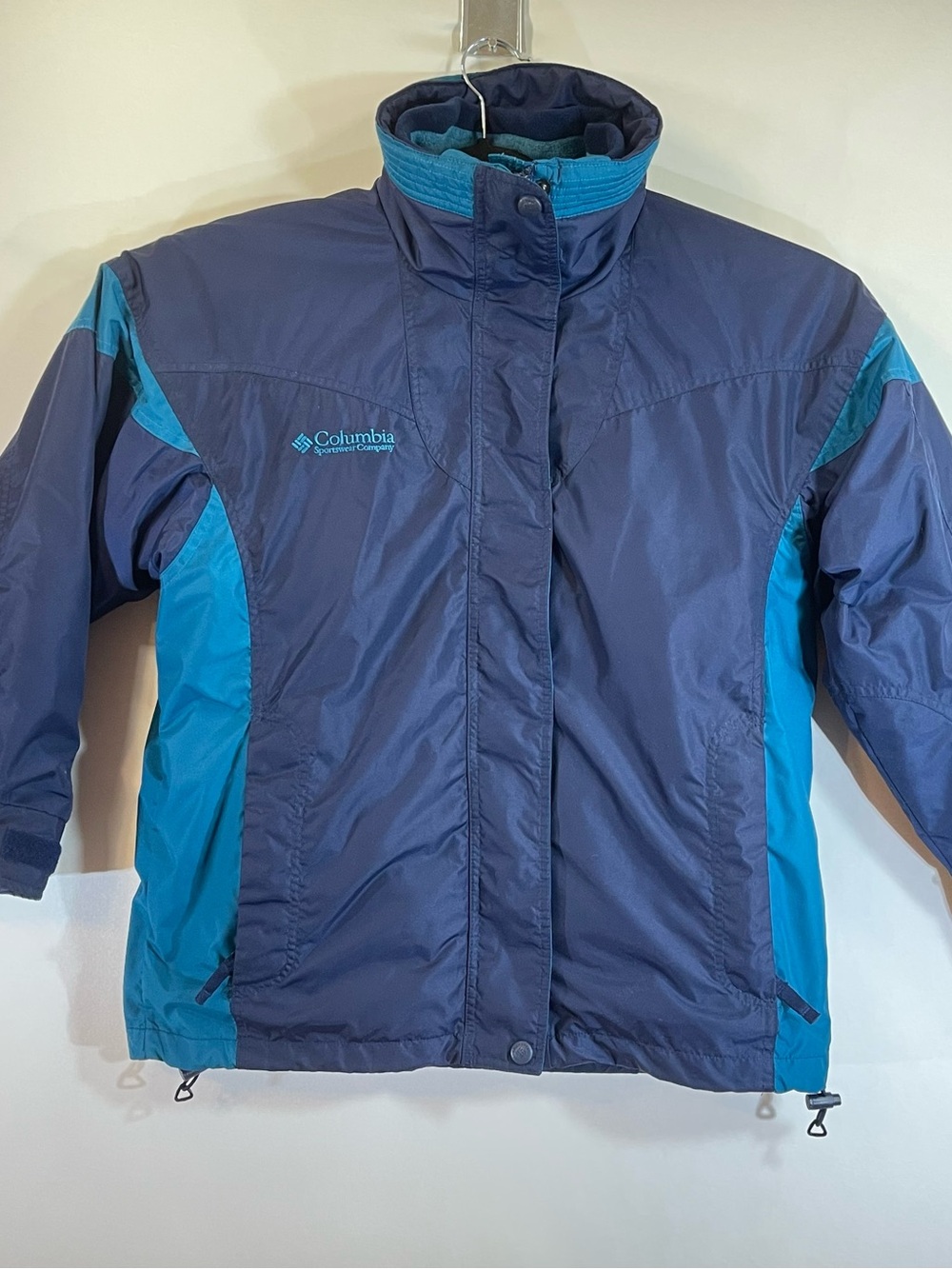 Vintage Columbia Bugaboo Jacket Womens Small Blue Teal Ski Winter Coat 90s